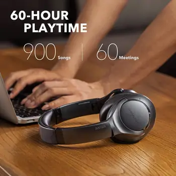 Soundcore Anker Life Q20 Hybrid Active Noise Cancelling, Wireless Over Ear Bluetooth Headphones, 60H Playtime (Refurbished) 2