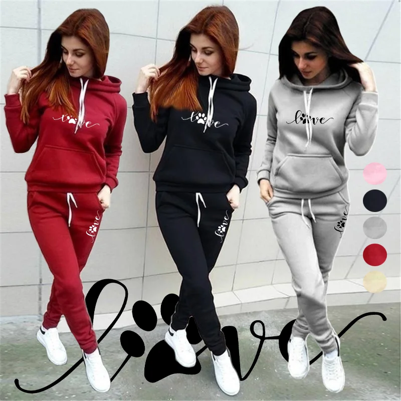 Women's Pant Set Long Sleeve Pullover And Trousers Casual Suit_voghion.com