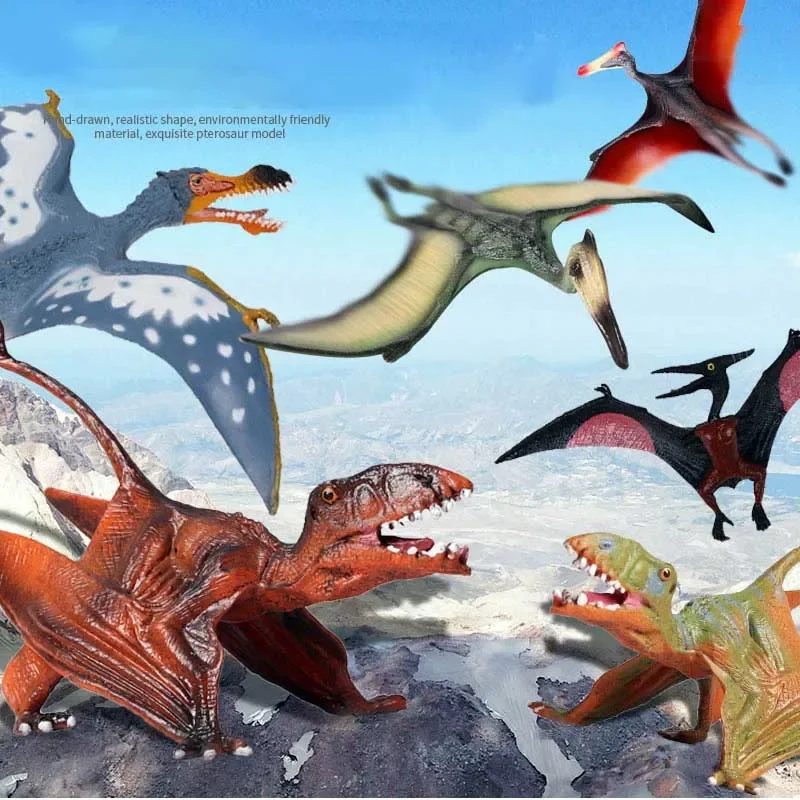 Blaue Pterosaurier Dino-Figur – Detailgetreues Mini-Modell Als Spielzeug & Deko Für Kinder