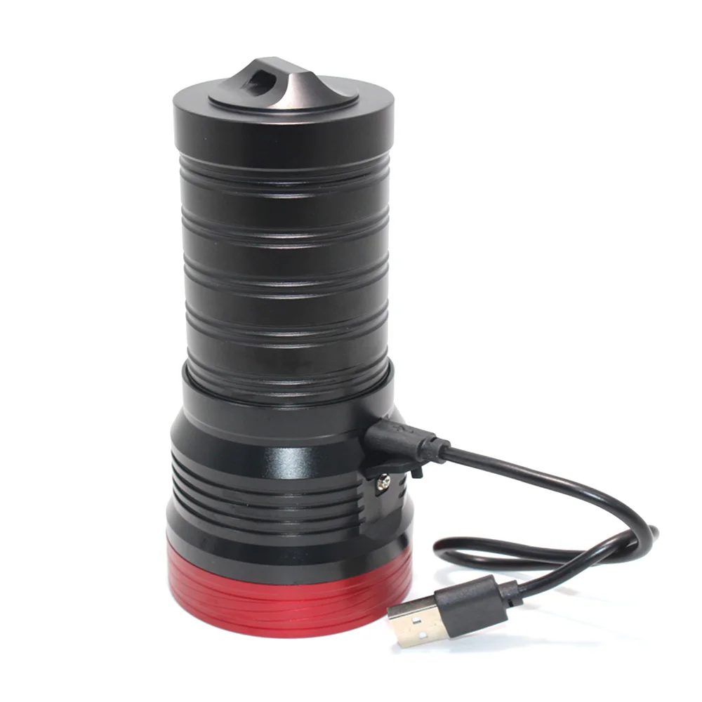Description Picture 6 of itemHigh power LED Flashlight 4 Modes Powerful Waterproof Tactical Hunting Lantern USB Rechargeable Searchlight use18650 battery