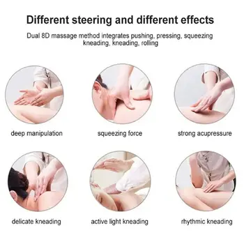 Deep Massage Electric Neck Massager Multifunctional Usage Breathable Electric Massage Pillow Adjustable 8 Massage Heads