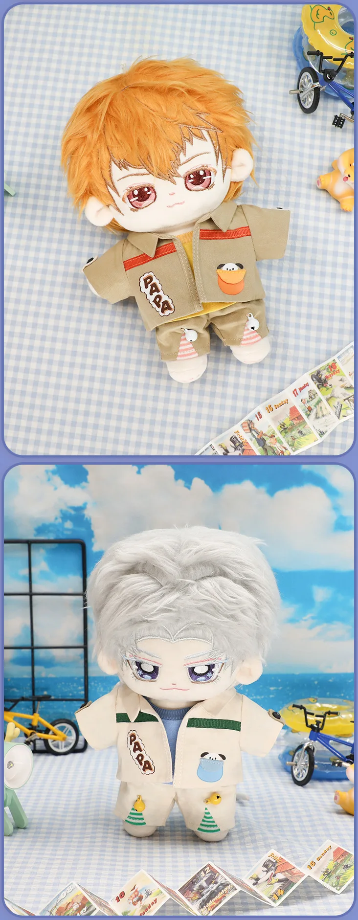 For 20cm Doll Clothes 25 Style Outfit Set Stuffed Dolls Doll Accessories Cool Stuff Changing Dressing Game Fans Gift Toys