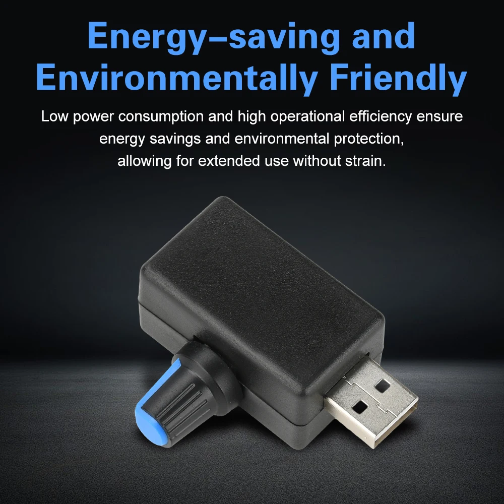 DC 4-12V 5W Mini USB Fan Speed Controller Airflow Regulator Quiet Low Noise Portable Multi-Speed Adjustable Module