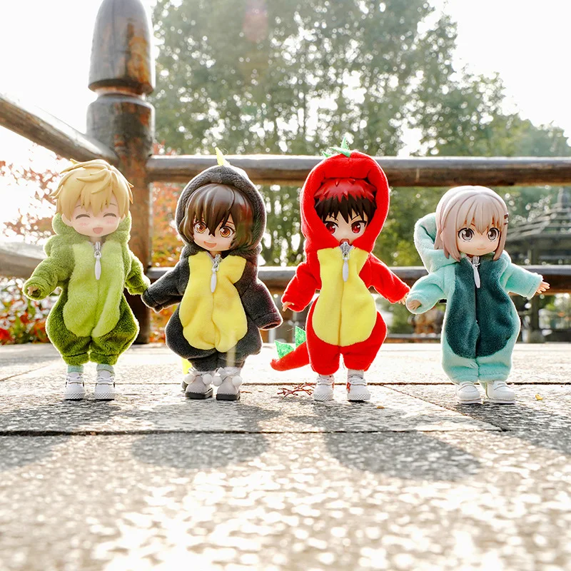 New Cute Dinosaur Animal Monster Doll Clothes For Ob11 obitsu 11 Molly Gsc 1/12 BJD Doll Accessories Clothing BJD Baby Clothes 2