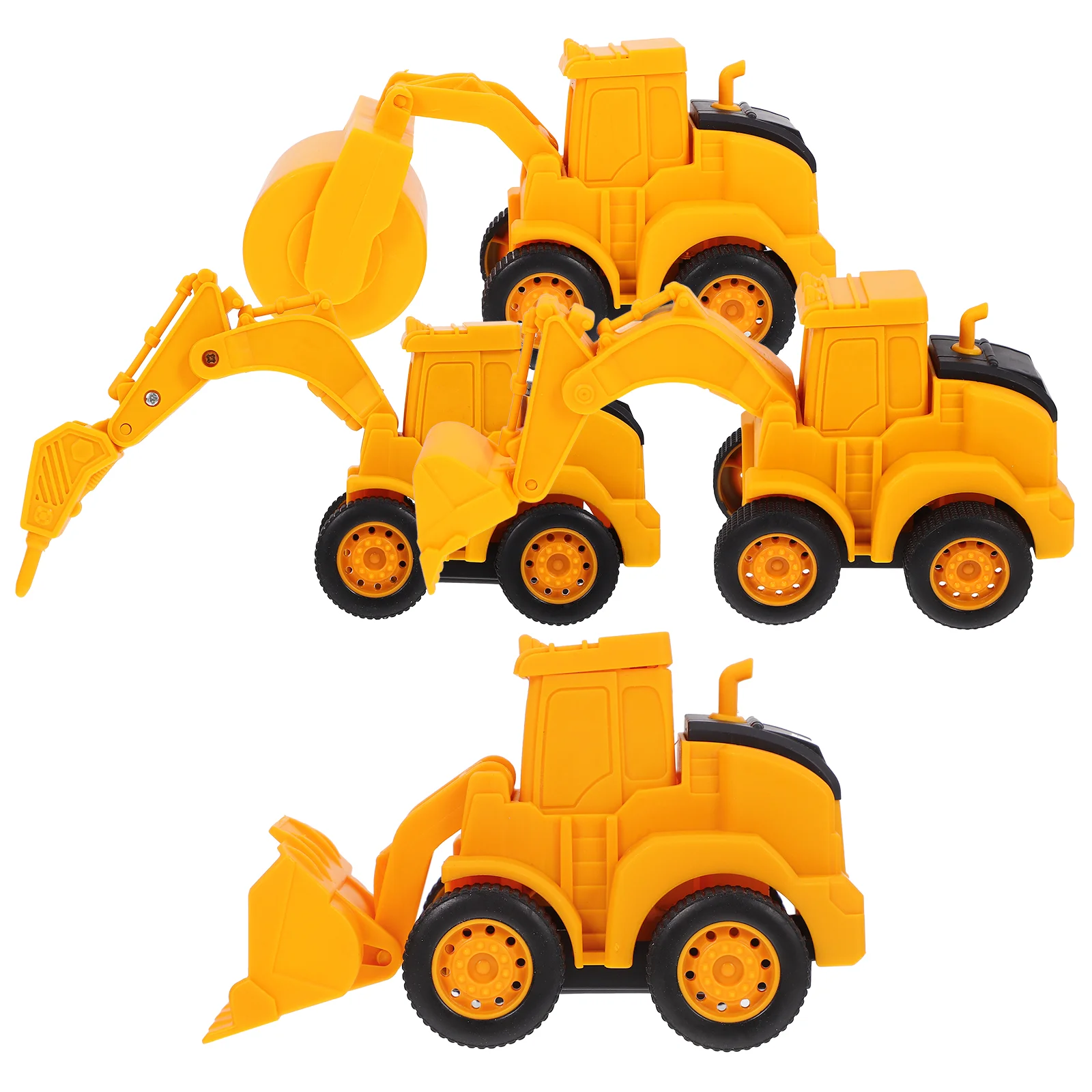 소형 굴삭기 모델 안전 장난감, 엔지니어링 트럭, 어린이 건설 자동차, 용 이동 가능, 소형 Abs 차량, 4 개