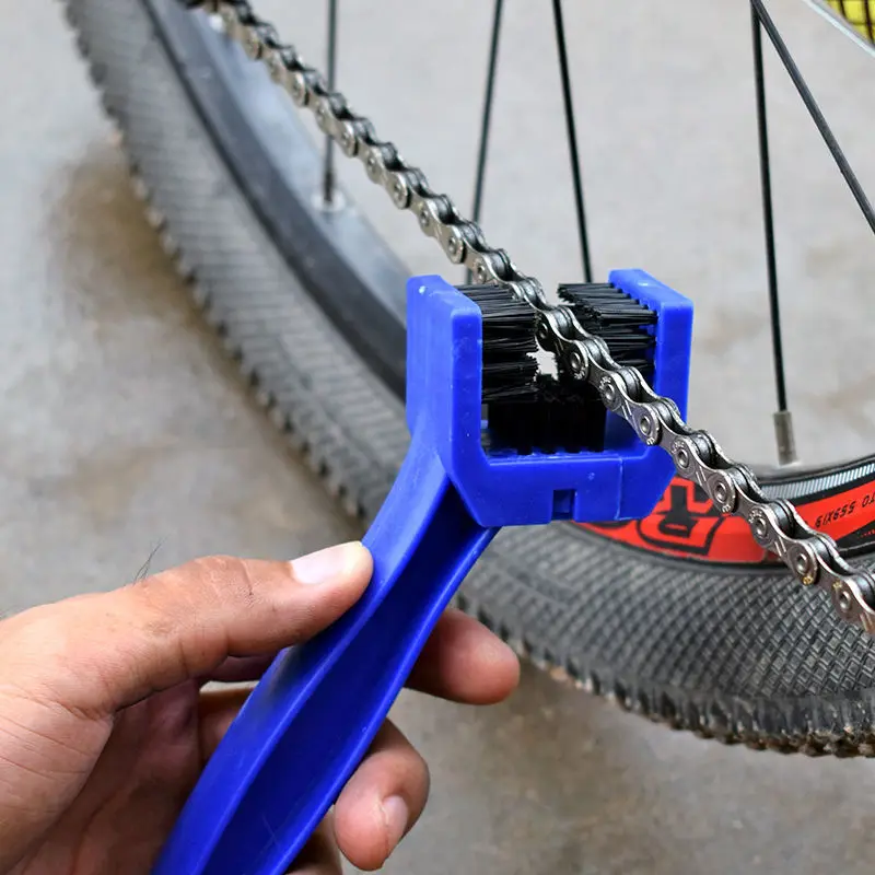 Cycling Motorcycle Bicycle Chain Cleaner Brush Gear Grunge Outdoor Scrubber Tool