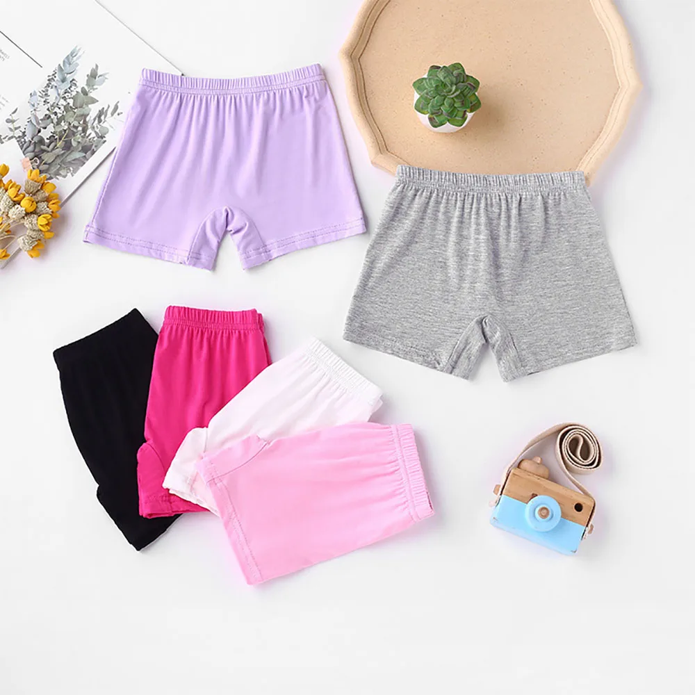 3-8 Years Old Summer Girls' Safety Pants children's anti-lighting shorts little girl baby boxer briefs cotton boxer shorts