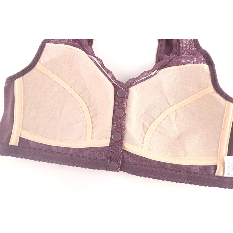 2023 New Bra For Women Wire Free Bra Push Up Front Closure Underwear Confortable Female Lingerie Everyday Big Bust 52BCD 5
