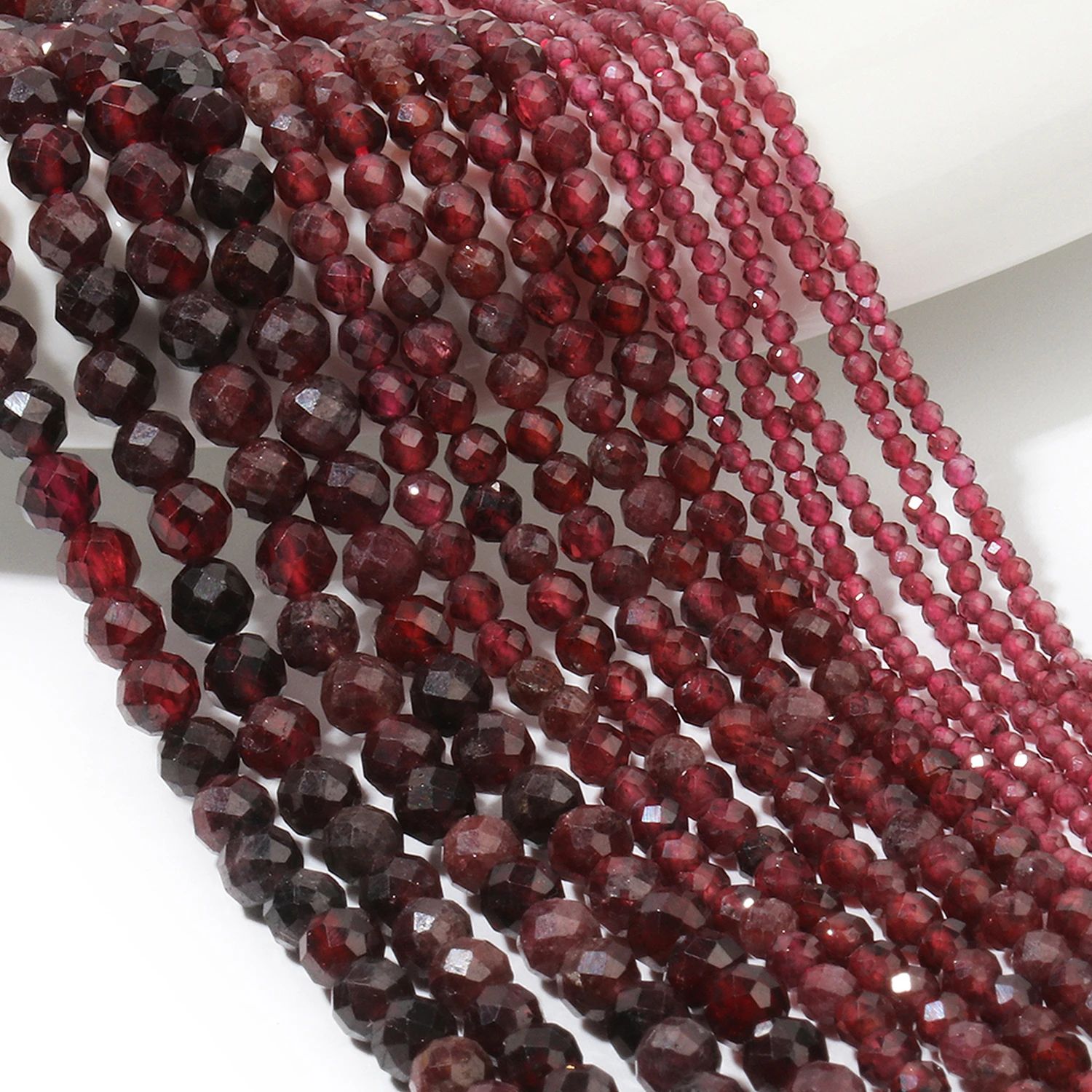 Garnet Beads Wholesale in 2mm to 5mm sizes