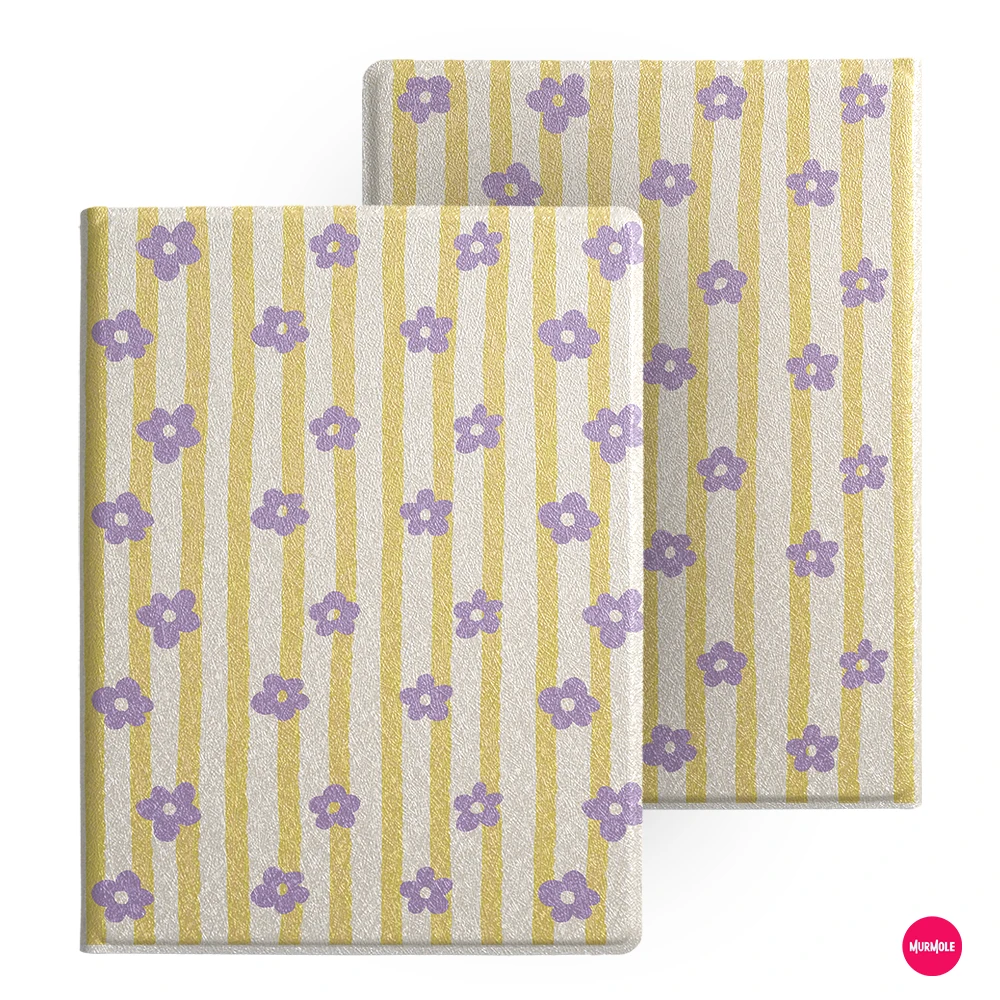 Murmelo Magnetic Frameless Case with Auto Sleep/Wake - Fresh Floral Pattern Design