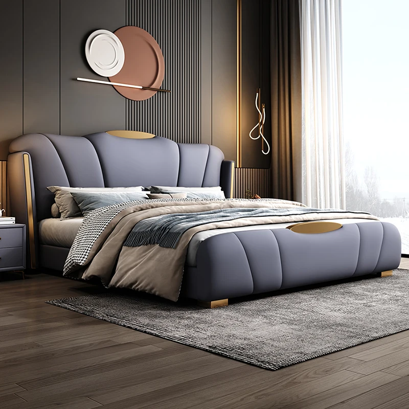 

Elastic Queen Bed Multifunctional Platform European Luxury Beds Comforter Marriage Muebles Para El Hogar Bedroom Furniture