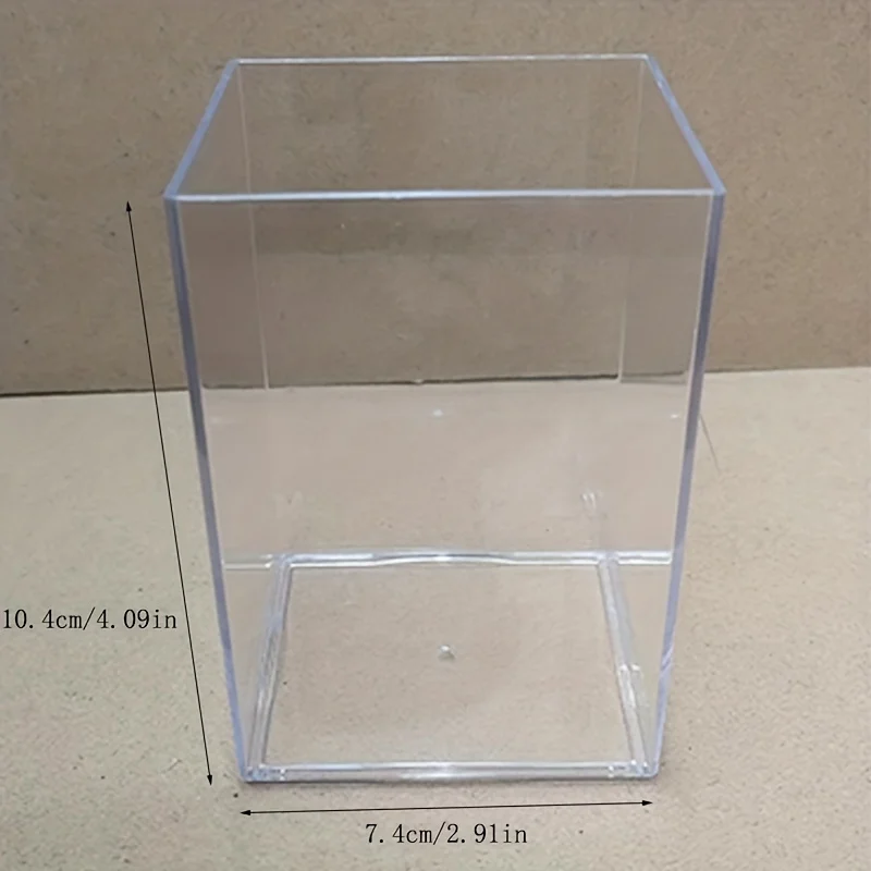 Clear Acrylic Pen Holder - Sleek Desktop Organizer with Hanging Mount and Polished Finish