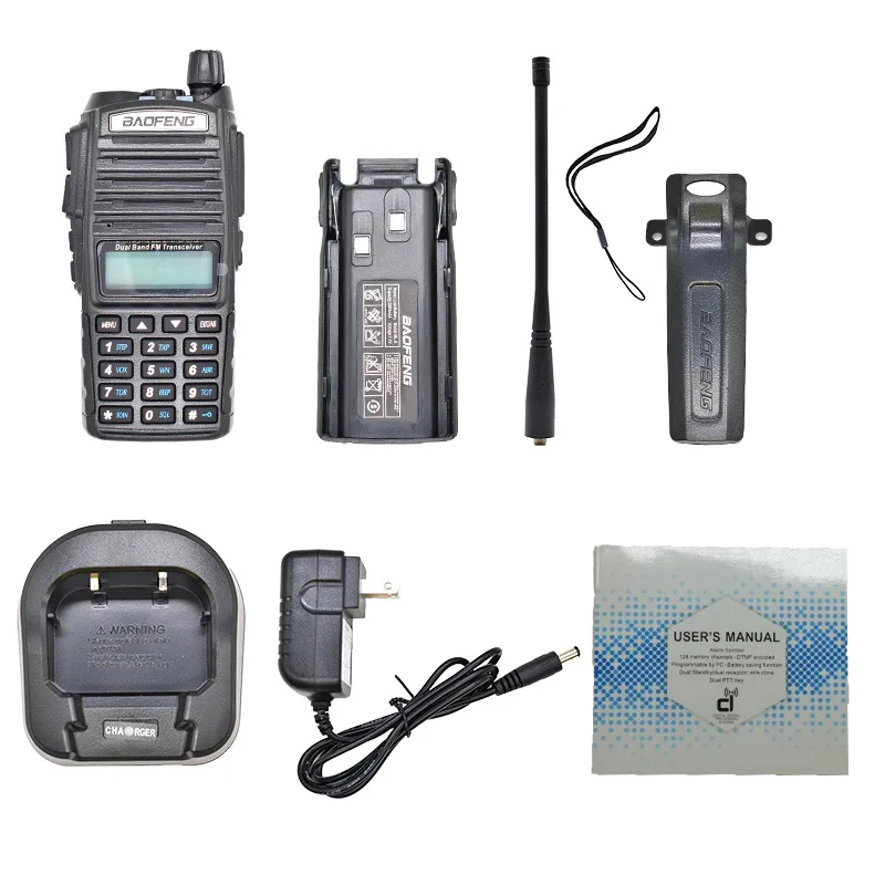 Baofeng UV 82 8W Military Walkie Talkie Long Range 10 KM High Power Modes Dual Ptt Baofeng UV82 UHF VHF Ham Radios UV-82 HP