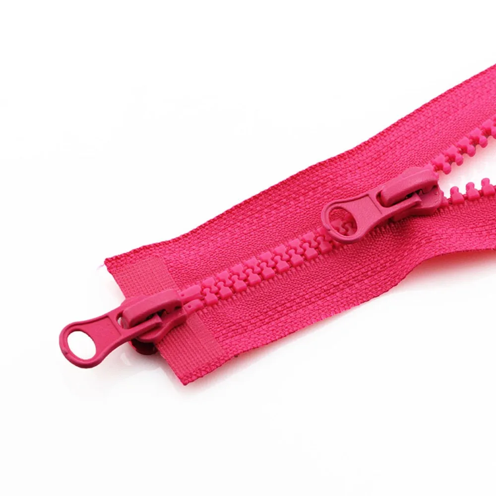 Portable 90cm #5 Resin Zipper Double Slider Two Way Chunky Zip Plastic Teeth Zipper Open End High Quality Jacket Long Zips - Image 19