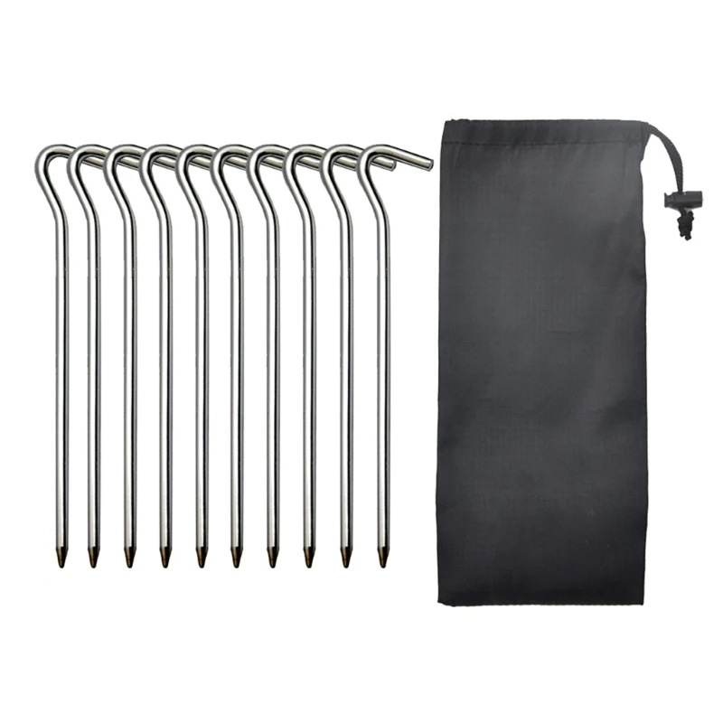

Aluminum Alloy Canopy Stake Spikes Wind-proof Tent Ground Nails Camping Tent Peg