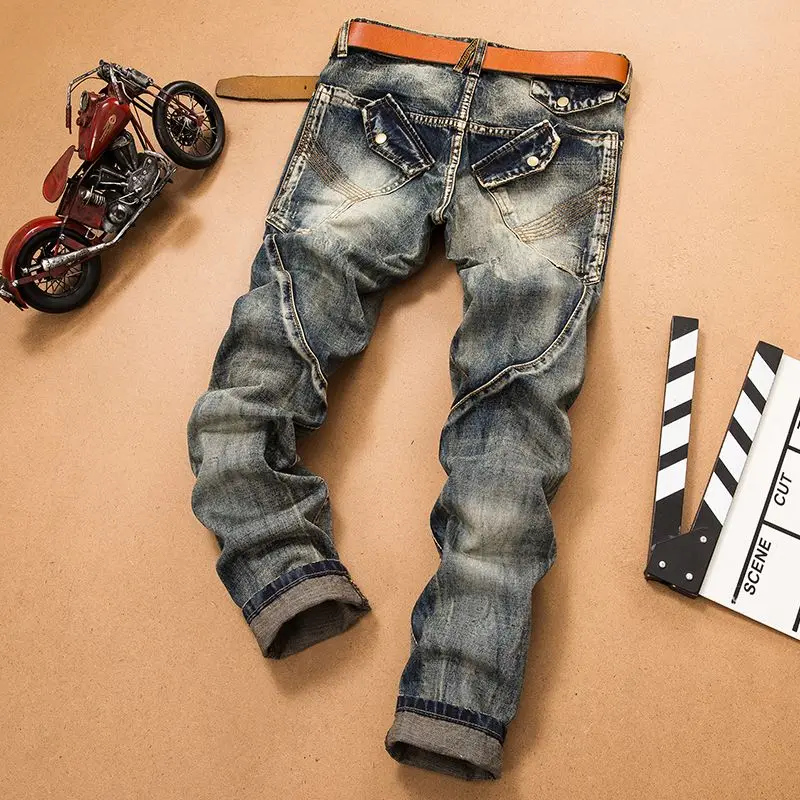 Buggy Man Cowboy Pants Straight Jeans for Men Motorcycle Buggy Man Cowboy Pants Straight Jeans for Men Motorcycle