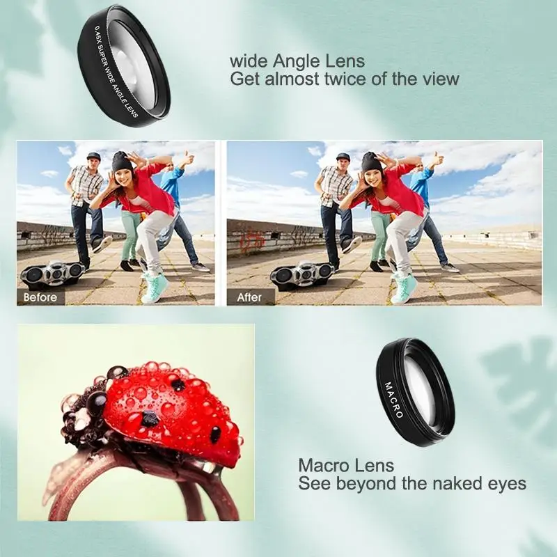 Capture Every Detail with the 0.45x Super Wide Angle and 12.5x Macro Mobile Phone Lens - The Must-Have Accessory for Photograph