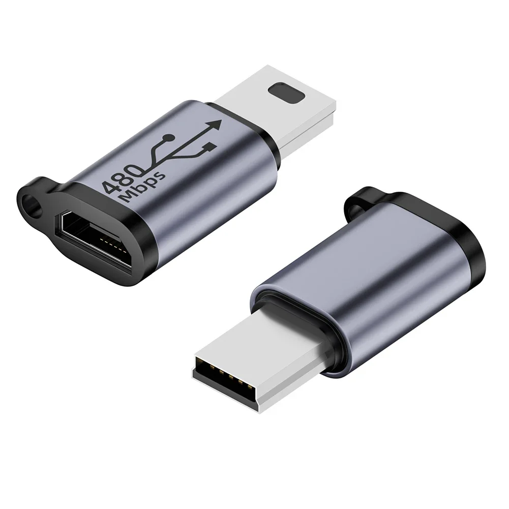 유형 C 암-마이크로 USB/미니 USB 남성 변환기 전화/태블릿/PC 용 미니 USB/유형-C 남성 어댑터에 480Mbps 마이크로 USB 여성