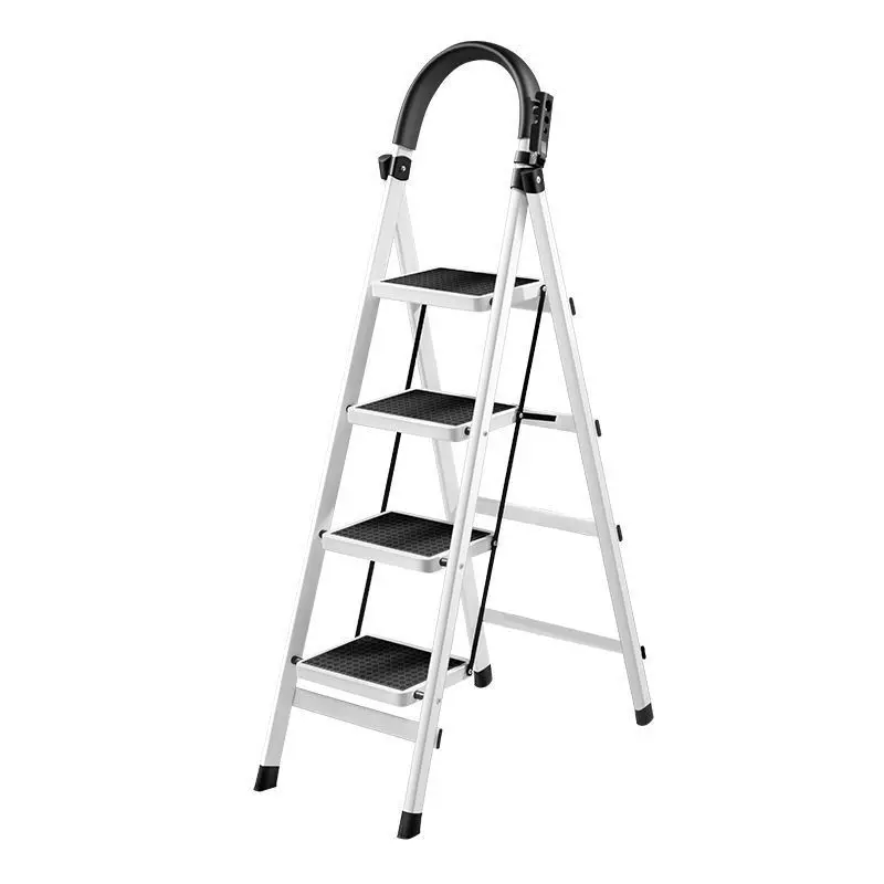 Folding Ladder Home Carbon Steel Thickening Indoor Herringbone Mobile Stairs Telescopic Step Multifunctional Escalator Safe