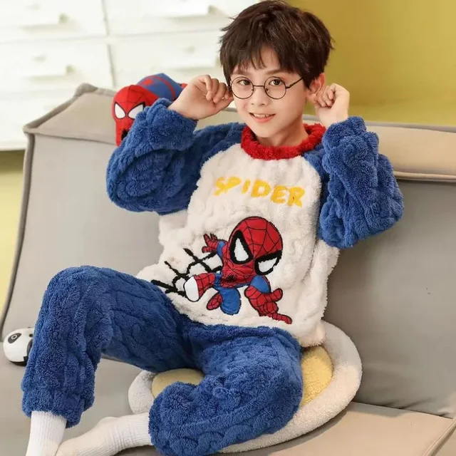 Pigiama Bambini Spiderman Marvel - Set Licenza Ufficiale, Cotone Morbido - Foto 4
