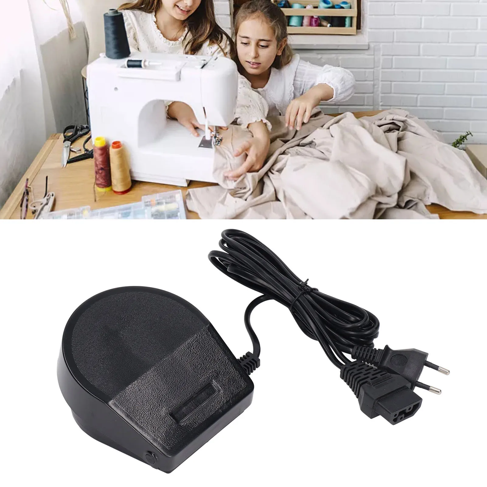 Sewing Machine Foot Pedal Sensitive Universal EU Plug 220V Horseshoe Shaped Sewing Machine Pedal With Power Cord for Home