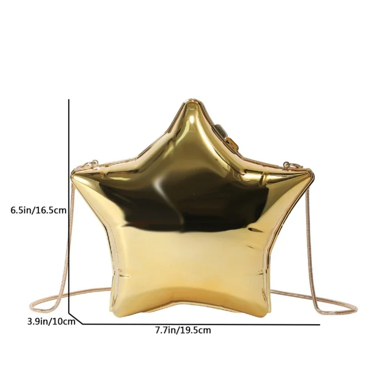 Acrylic Bright Five Pointed Star Zero Wallet 2026 Sweet Cool Spicy Girl Lipstick Party Mini Bag Banquet Niche Candy Colored Bags