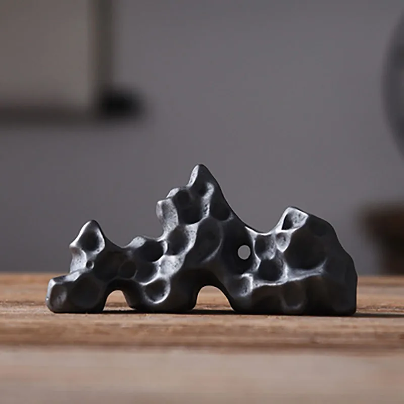 

Ceramic Writing Brush Holder, Hill Shape Calligraphy Pen Holder Rest Practical Ink Painting Accessories Office Supplies