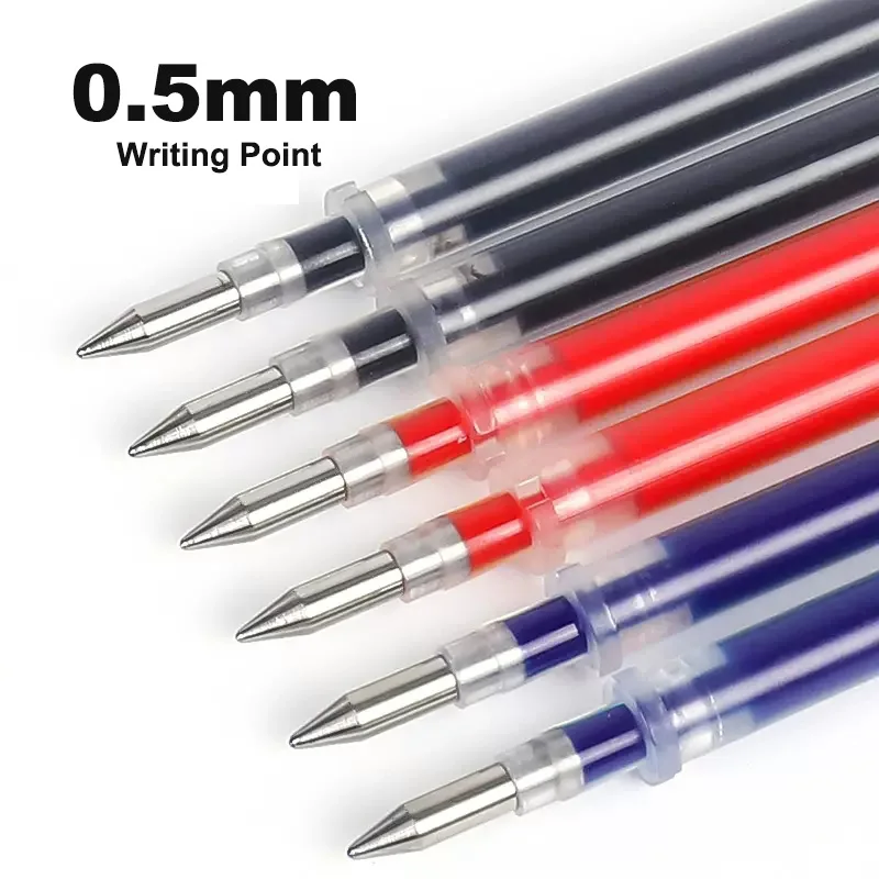 Deli 20Pcs/lot Gel Pen Refill 0.5mm Ink Black Red Blue Colors Refills Writing Signature School Stationery Supplies Pen Core Gift 3