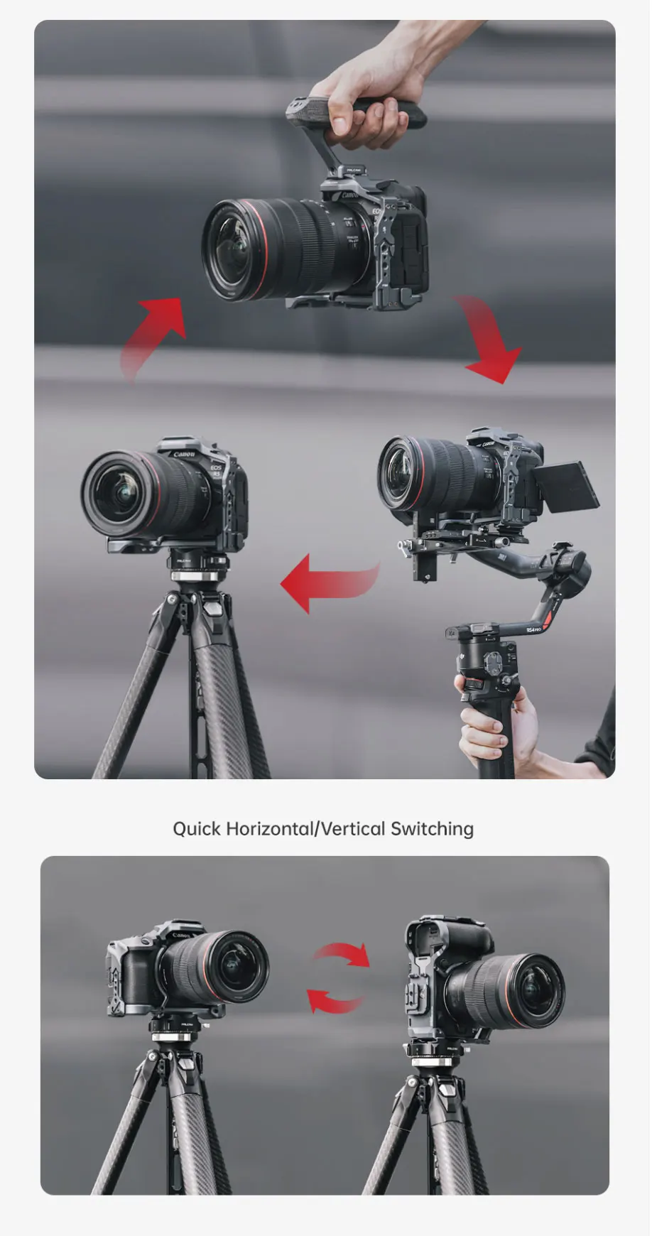 F22 F38 F50 Quick Release Camera Cage Kit for Canon R5 Mark II