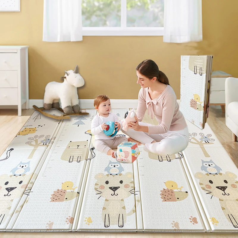 Tapis De Jeu Brillant Pour Bebe Epais Antiderapant Pliable Pour Enfants Tapis De Jeu Aliexpress