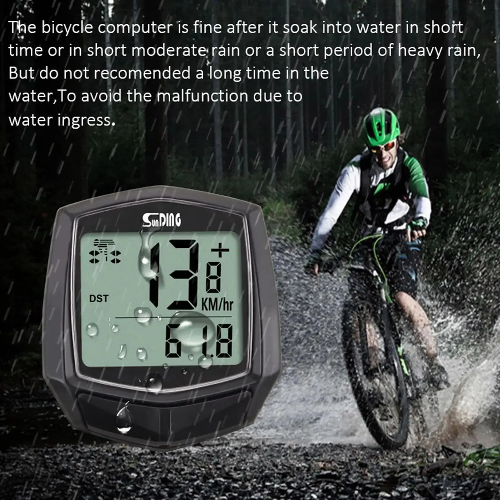 bike computer Bicycle Cycling Computer LCD Display Wired Odometer 15 Functions Accurate Recording Auto Sleep Replaceable Battery