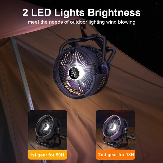 Camping Fan 20000mAh Rechargeable Portable Outdoor Camping Fan Air Circulators Wireless Tent Ceiling Fans with Hook and Light 4 Camping Fan 20000mAh Rechargeable Portable Outdoor Camping Fan Air Circulators Wireless Tent Ceiling Fans with Hook and Light 4