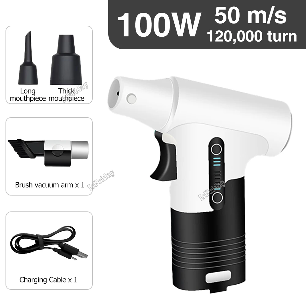 

Mini Turbo Jet Fan Handheld Powerful Dust Blower High Speed Turbine Hair Dryer For Computer Keyboard Rechargeable Mini Turbo Fan