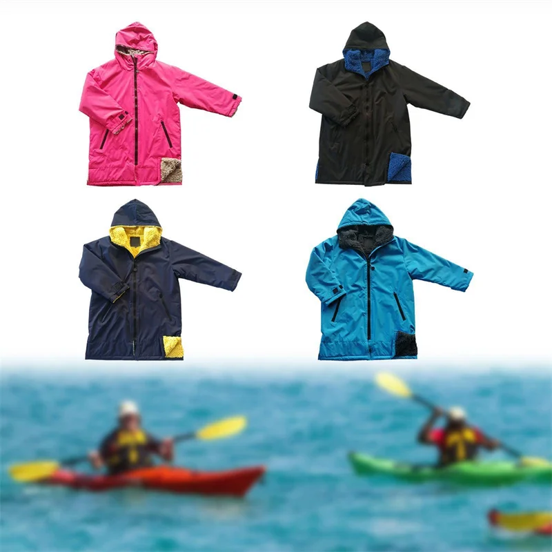 Kids Changing Robe Jacket Boys Girls Thermal Warm Bathrobe Surfing Anorak Surf Swim Parka Quick Drying Capes Surf Swim Bathrobe quick drying towel cotton bathrobe surf changing robe