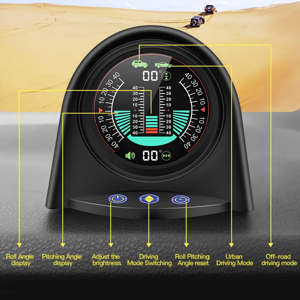 GPS HUD GP11 Car Slope Meter Off Road 4x4 HUD Smart Inclinometer Car  Digital Speed Tilt Pitch Angle inclinometro Head Up Display - AliExpress