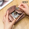Genuine Leather RFID ID Credit Bank Business Card Holder Cowhide Coin Purse Bags Luxury Clutch Slim Pocket Wallets for Women 4
