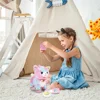 Interactive Electronic Plush Toy, Walking and Barking Robot Colorful Cat Plush, Remote Control Kitten Pets, Best Gifts for Girls 5