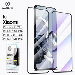 SmartDevil Screen Protectors For Xiaomi Mi 12T Pro Glass 11T10T Lite Full Cover Tempered Glass Full Cover HD Anti Blue Ray