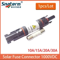 Fusible solaire Snaterm 10A 15A 20A 30A 1000V, fusible solaire PV MC Compatible DC à l'intérieur de la Protection du support étanche 1