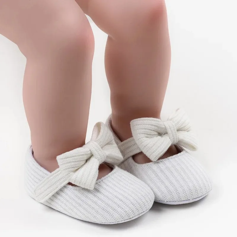 Baby Girl Soft Sole Shoes Infant Toddler Knitted Cute Shoes Little Girl Newborns First Walkers One Year Old Baby Girl Shoes