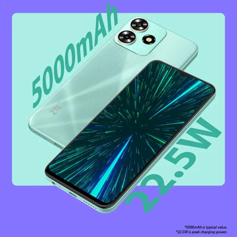 Global Version ZTE Blade A73  6.6" Large Screen 5000mAh Battery 50MP Al Camera128GB Large Storage 22.5W Fast Charge 3