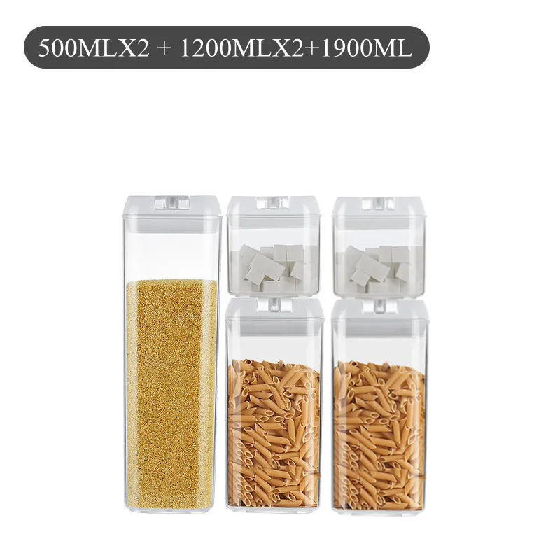 Large Capacity Sealing Dry Food Storage Box for Grain Flour Pasta  Multifunctional Stackable Kitchen Fridge Cereal Rice Container