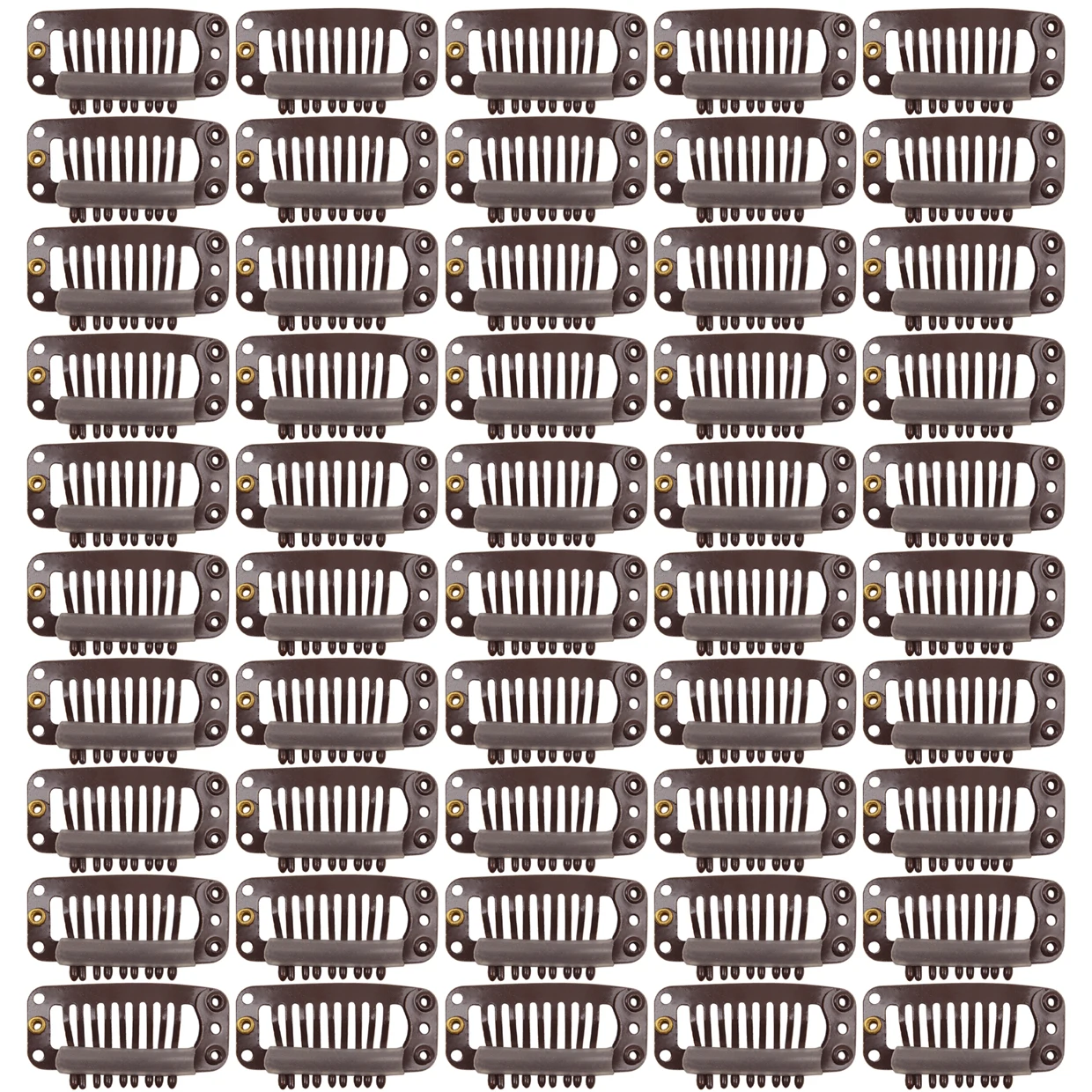 Hair Extension Clips 50 pieces 9-teeth 32mm Hair Clips for Women Metal Wig Comb Clips