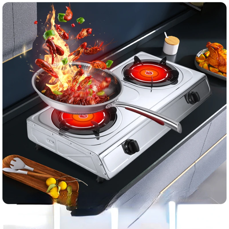 Infrared Gas Stove Double Burner Household Desktop Natural Gas Liquefied  Petroleum Gas Stove Stove Energy Gathering Double - AliExpress