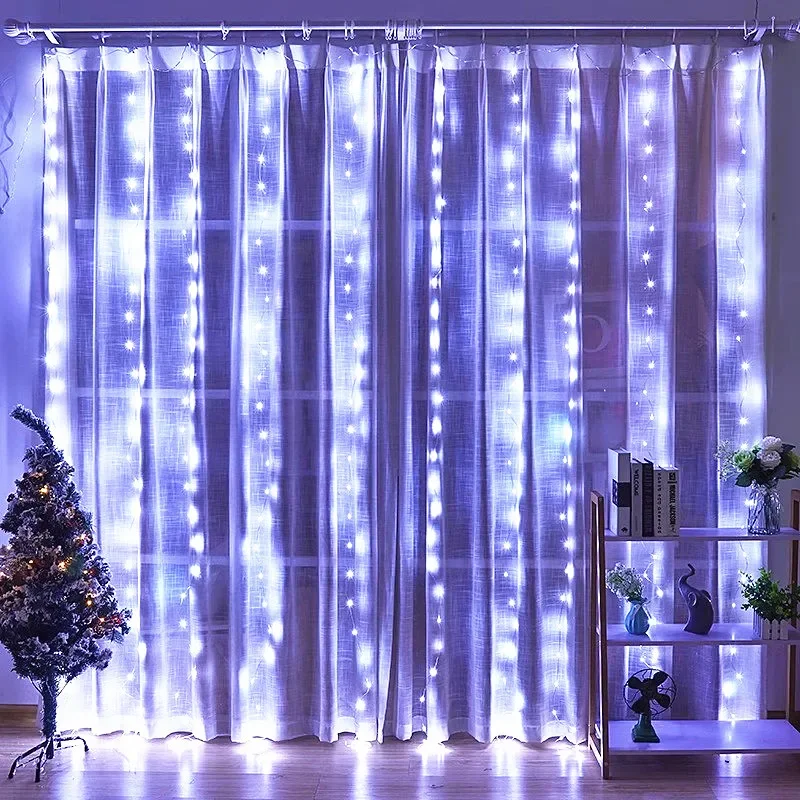 Description Picture 3 of itemChristmas Holiday LED Decoration Lights Fairy Bedroom String Garland Lighting Curtain Lights With Remote Control