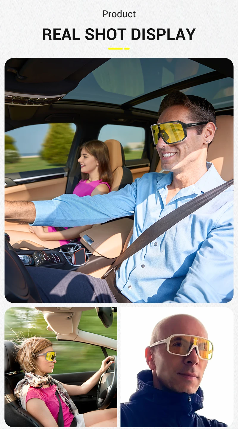 SCVCN Gelb Polarisierte Nachtsichtbrille Radfahren Sonnenbrille Männer Fahrrad MTB Fahren Gläser Frauen Outdoor Sport UV400 Gläser – Detail 11