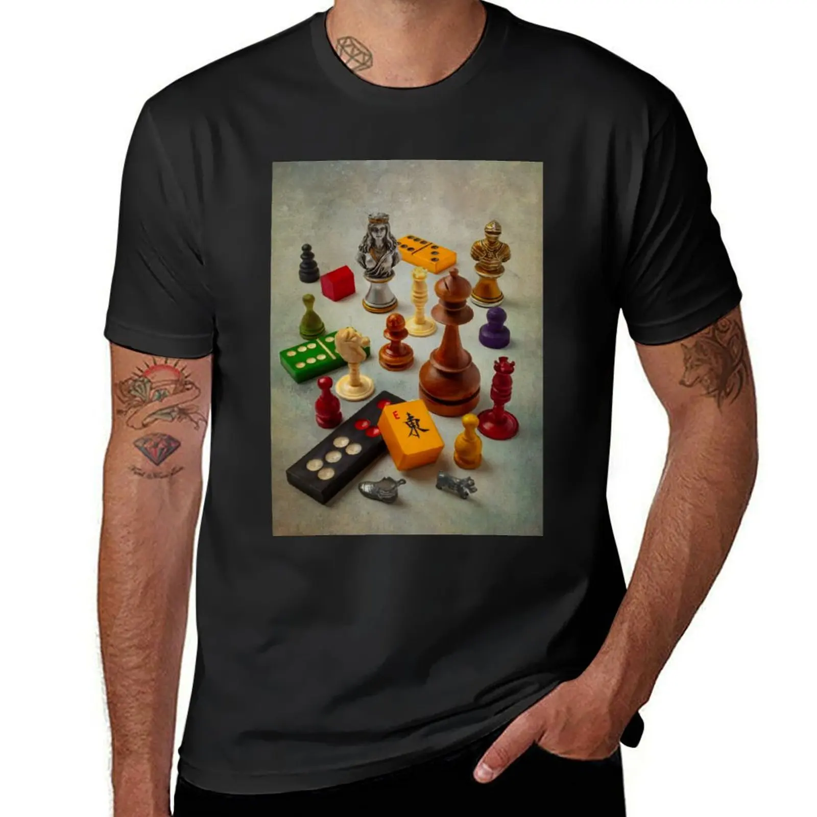 

All My Games Pieces T-Shirt summer tops heavyweights plus sizes mens t shirt graphic