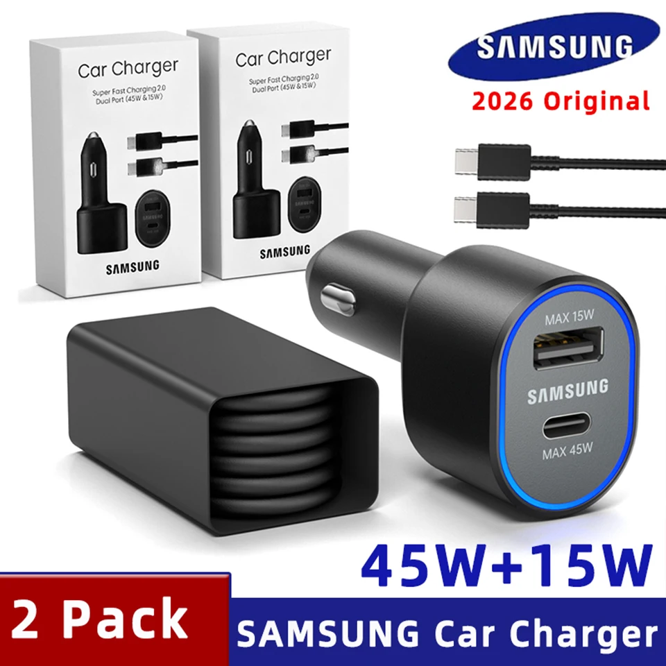 SAMSUNG 60W USB Car Charger with Super Fast Charging Technology