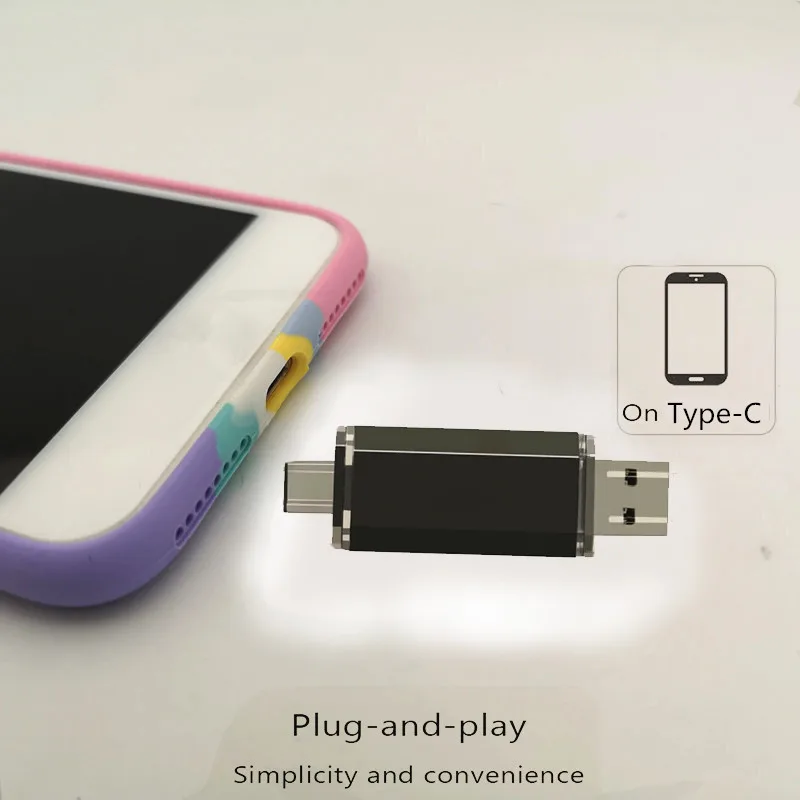 10개입 타입-C 4GB 고속 USB 플래시 드라이브 OTG 펜 드라이브 USB 2.0 스틱 8GB 펜드라이브 플래시 디스크 PC/차량/TV용 USB-C 무료 로고 인쇄 가능