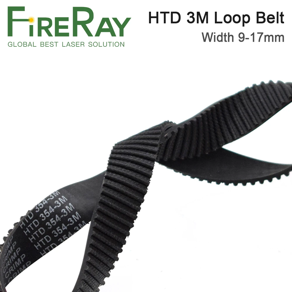 HTD 3M 고무 폐쇄 루프 타이밍 벨트, 전송 폭 8 9 10 15 17mm, CO2 레이저 조각 절단기, 3D 프린터용